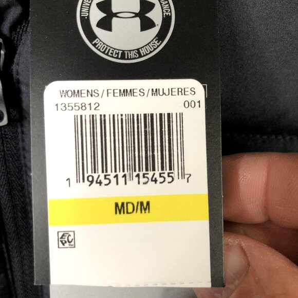Under Armour Jacket Womens Medium Black ColdGear Fitted Full Zip 1355812 - Picture 6 of 16